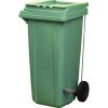 Контейнер для мусора L 55см W 48см H 96см 120л с педалью на колесах с крышкой пластик зеленый Тара МКТ120 зеленый с педалью